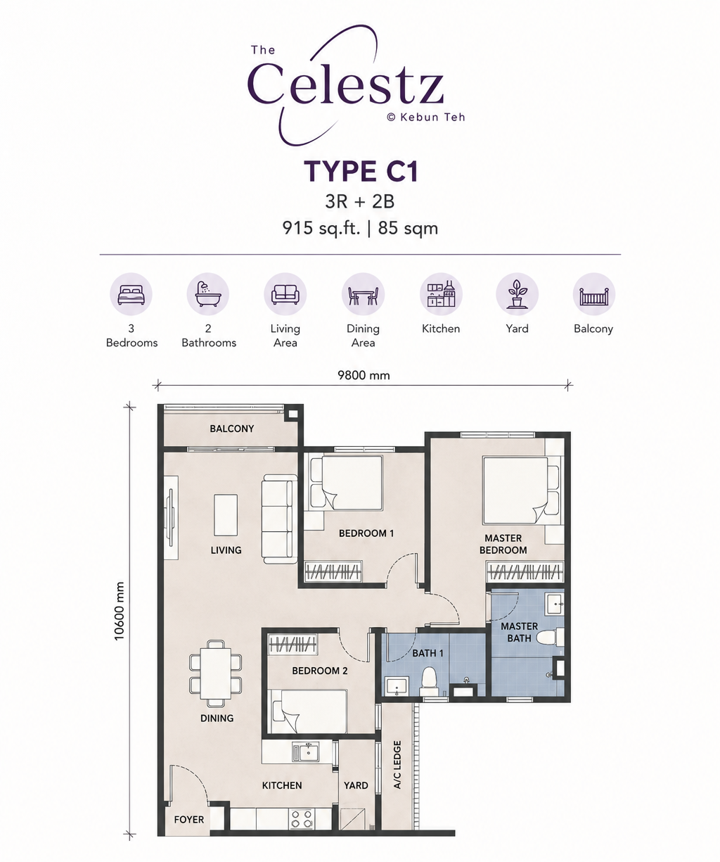 Type C1 Floor Plan